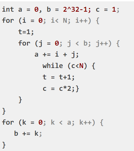 Solved What is the time complexity for this code in Big O | Chegg.com