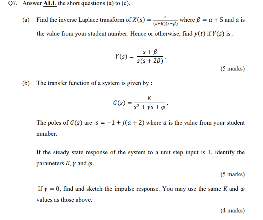 Q7 Answer All The Short Questions A To C S Chegg Com