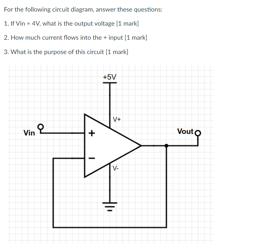 Solved For the following circuit diagram, answer these | Chegg.com