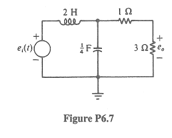 Solved For the circuit shown in Figure P6.7, find the | Chegg.com