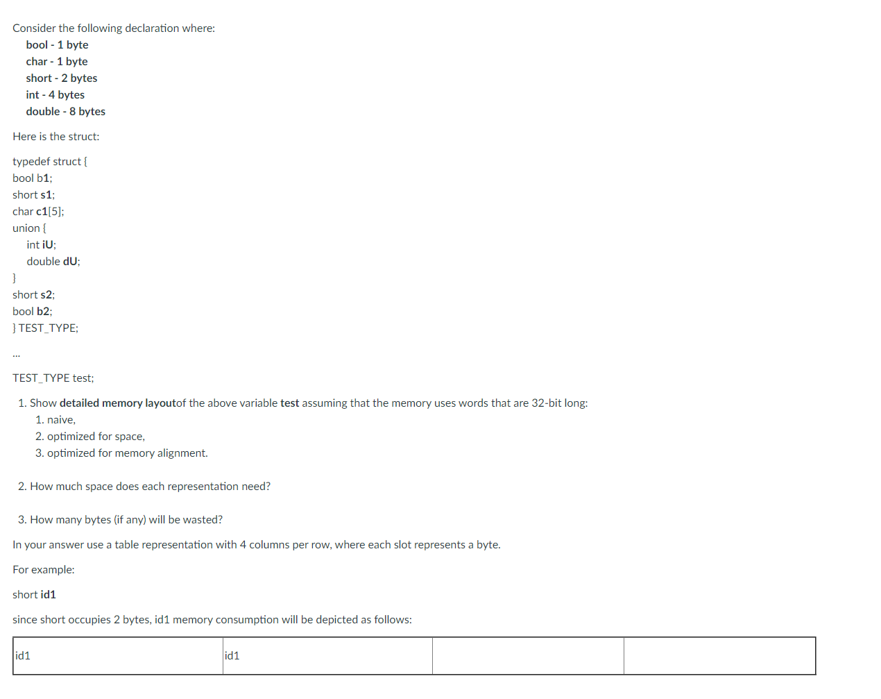 Consider the following declaration where: bool - 1 | Chegg.com