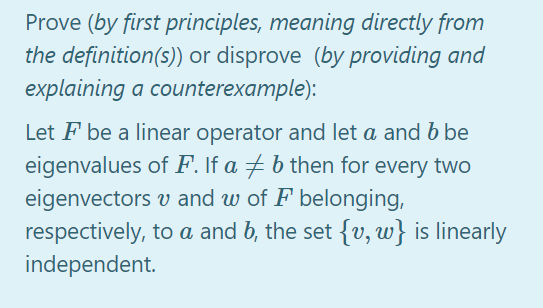 Solved Prove (by first principles, meaning directly from the | Chegg.com