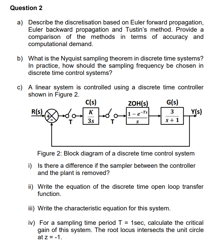 Solved Question 2 A) Describe The Discretisation Based On | Chegg.com