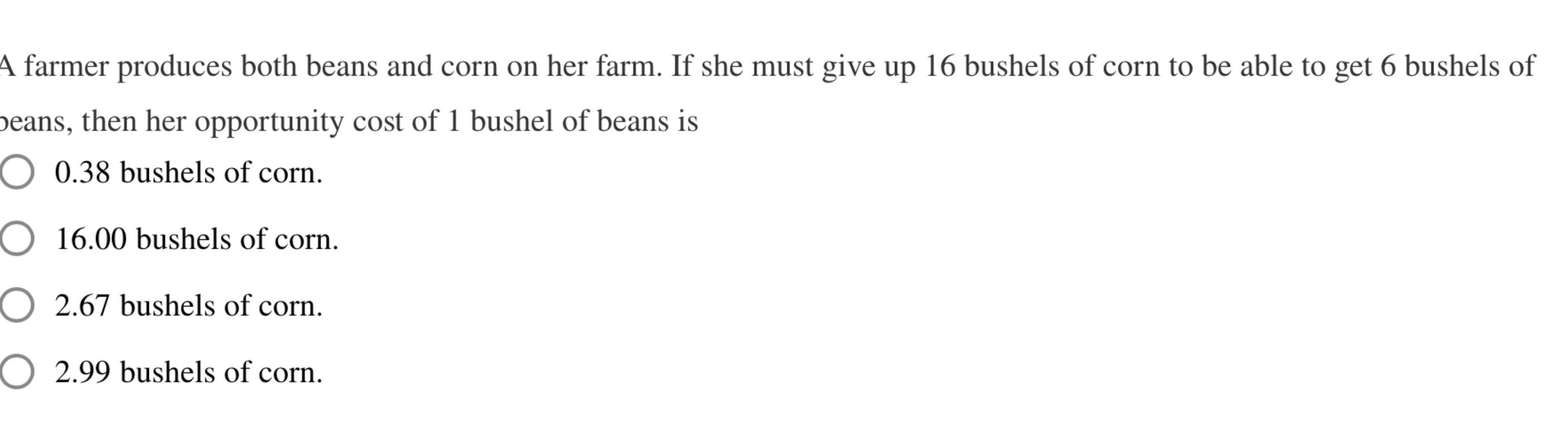 Solved A Farmer Produces Both Beans And Corn On Her Farm. If | Chegg.com