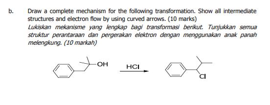 Solved B. Draw A Complete Mechanism For The Following | Chegg.com