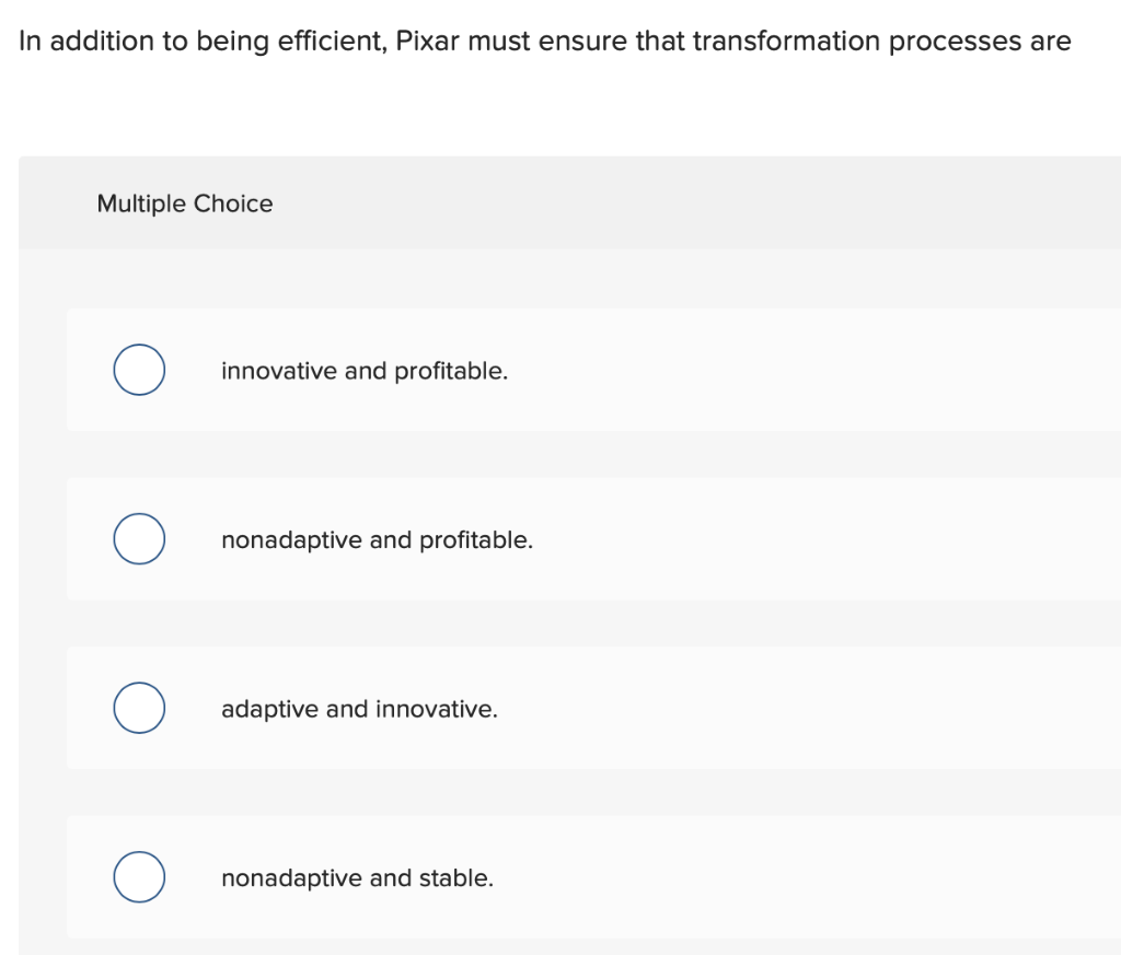 Solved Pixar Is A World Famous Animation Studio That Has Chegg