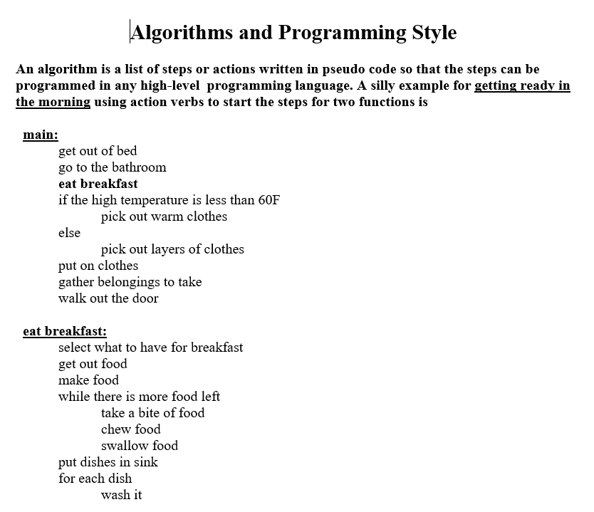 Solved: Please Help Me With This ALGORITHM (NOT THE CODE) | Chegg.com