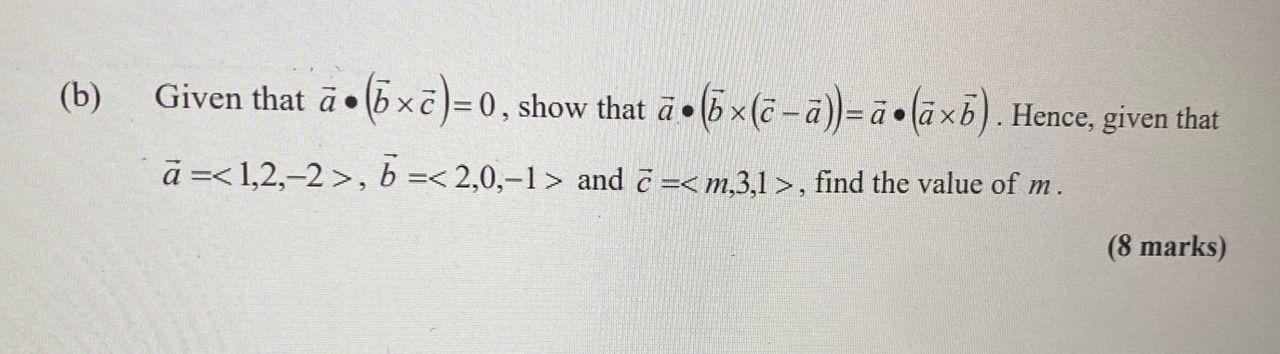 Solved B) Given That A∙(b×c)=0, Show That | Chegg.com