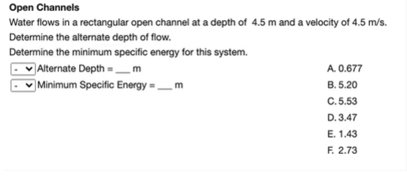 Solved Open Channels Water flows in a rectangular open | Chegg.com