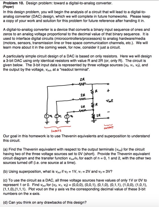 Solved Problem 10. Design problem: toward a | Chegg.com