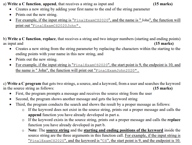 Solved C program, only standard lib pls answer a, b and c as | Chegg.com