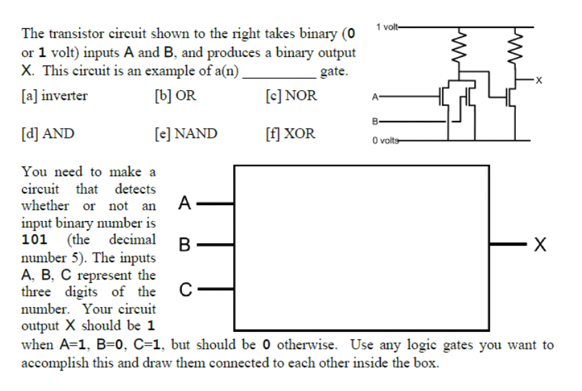 The transistor circuit shown to the right takes | Chegg.com