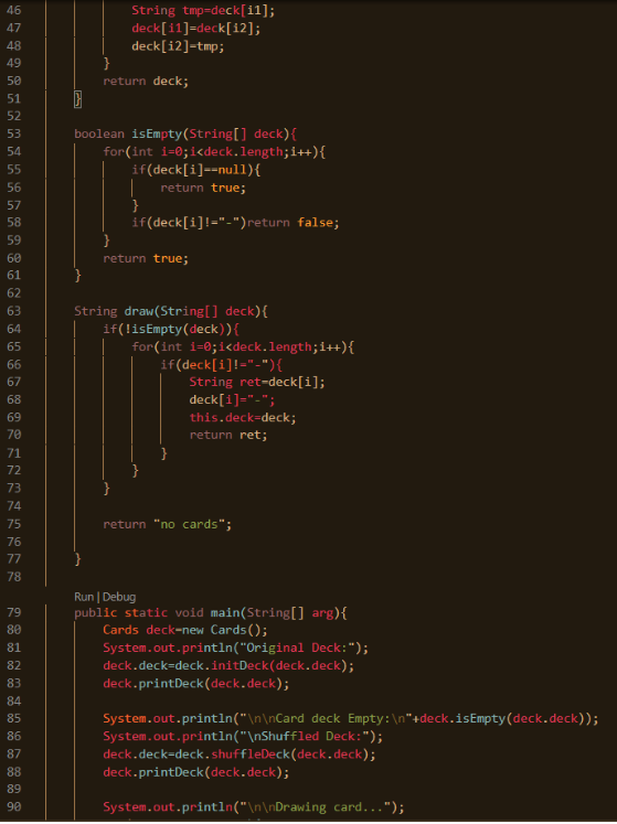 Shorten/Simplify the following Java code, producing | Chegg.com