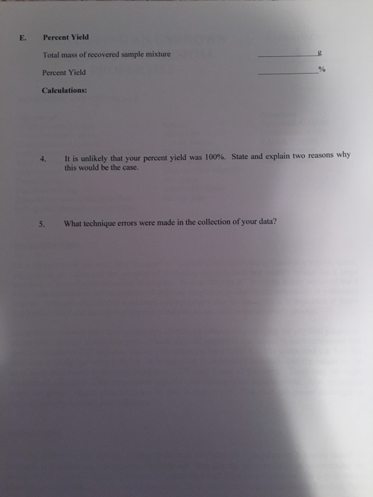 A. Mixture Sample Mass of evaporating dish, watch