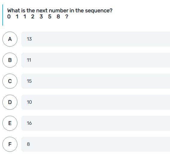 Solved What Is The Next Number In The Sequence 0 1 1 2 3 5 Chegg