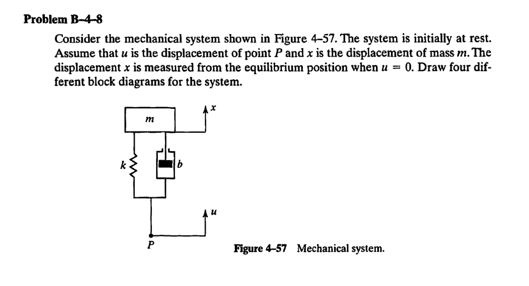 Solved Consider The Mechanical System Shown In Figure 4-57. | Chegg.com