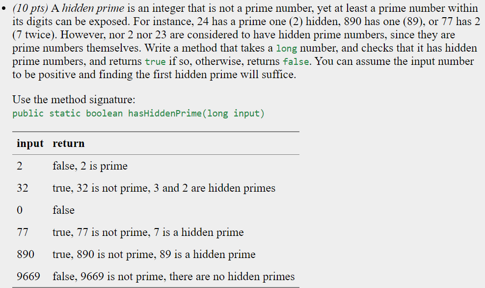 Solved (10 pts) A hidden prime is an integer that is not a | Chegg.com