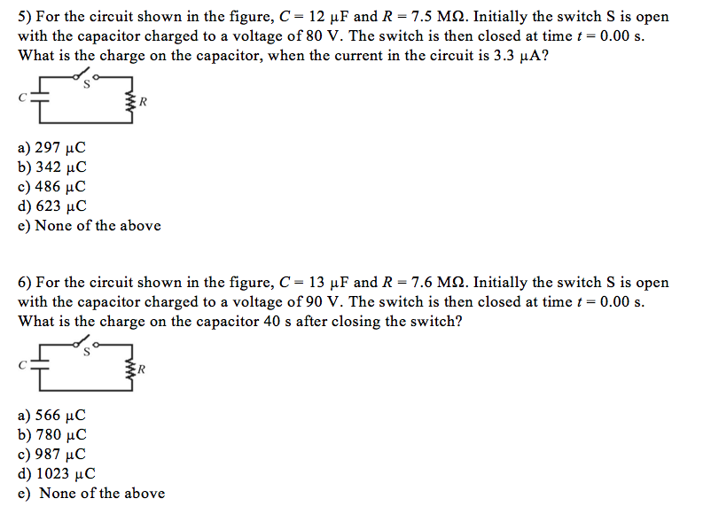 Solved 5 For The Circuit Shown In The Figure C 12 Uf Chegg Com