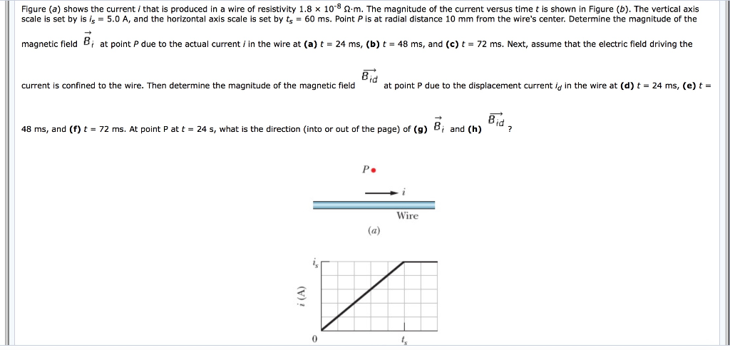 Solved Figure (a) shows the current i that is produced in a | Chegg.com