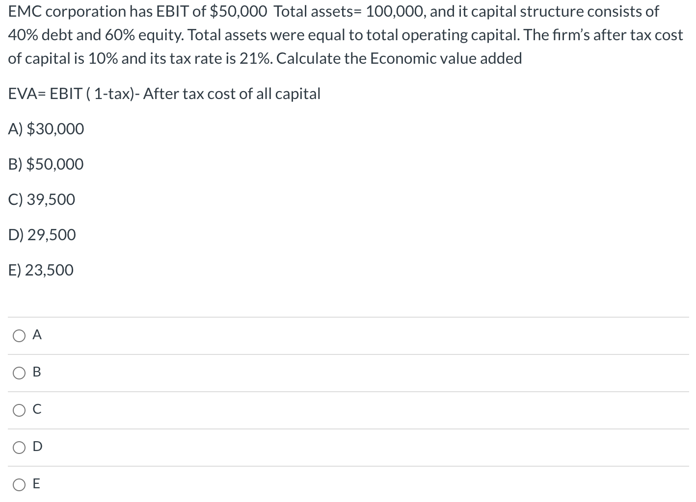 Solved • If M Corp. has a debt ratio of 40%, Profit margin | Chegg.com