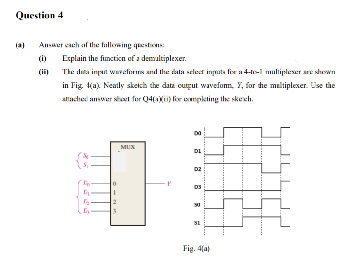 Solved Question 4 (a) Answer each of the following | Chegg.com