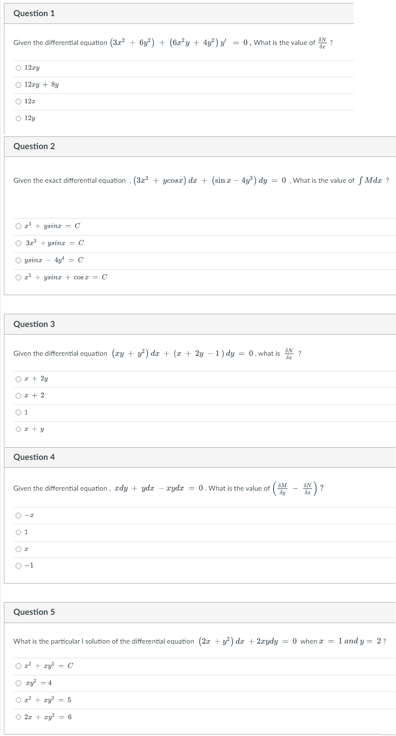 Solved Given the differential equation | Chegg.com