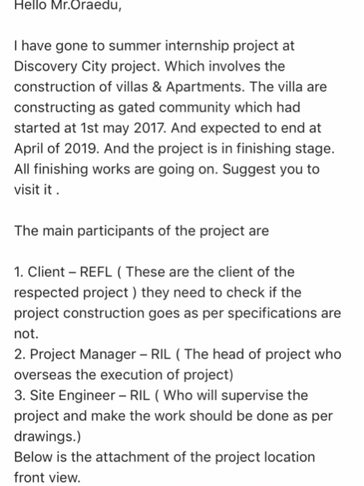 new project assignment reply email