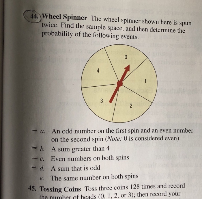 Solved 44 Wheel Spinner The Wheel Spinner Shown Here Is Spun | Chegg.com