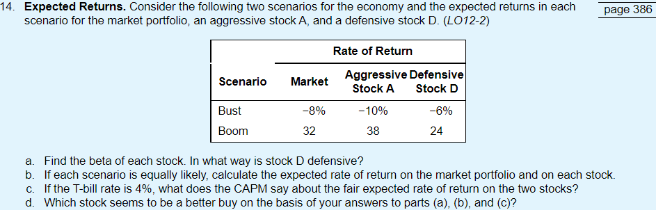 Solved 4. Expected Returns. Consider The Following Two | Chegg.com