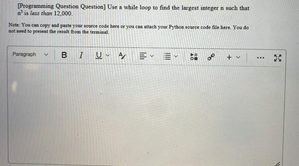 Solved [Programming Question Question] Use a while loop to | Chegg.com