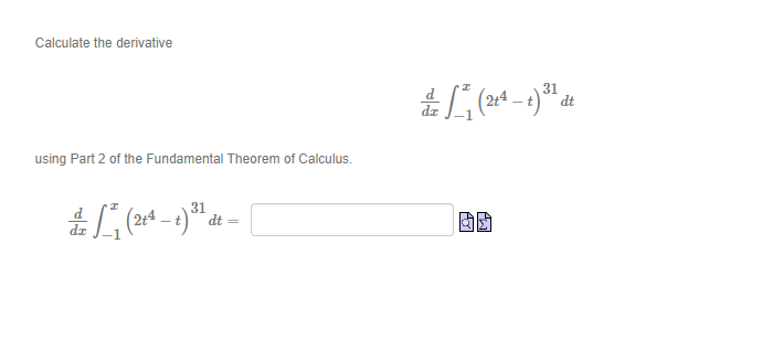 Solved Calculate the derivative using Part 2 of the | Chegg.com
