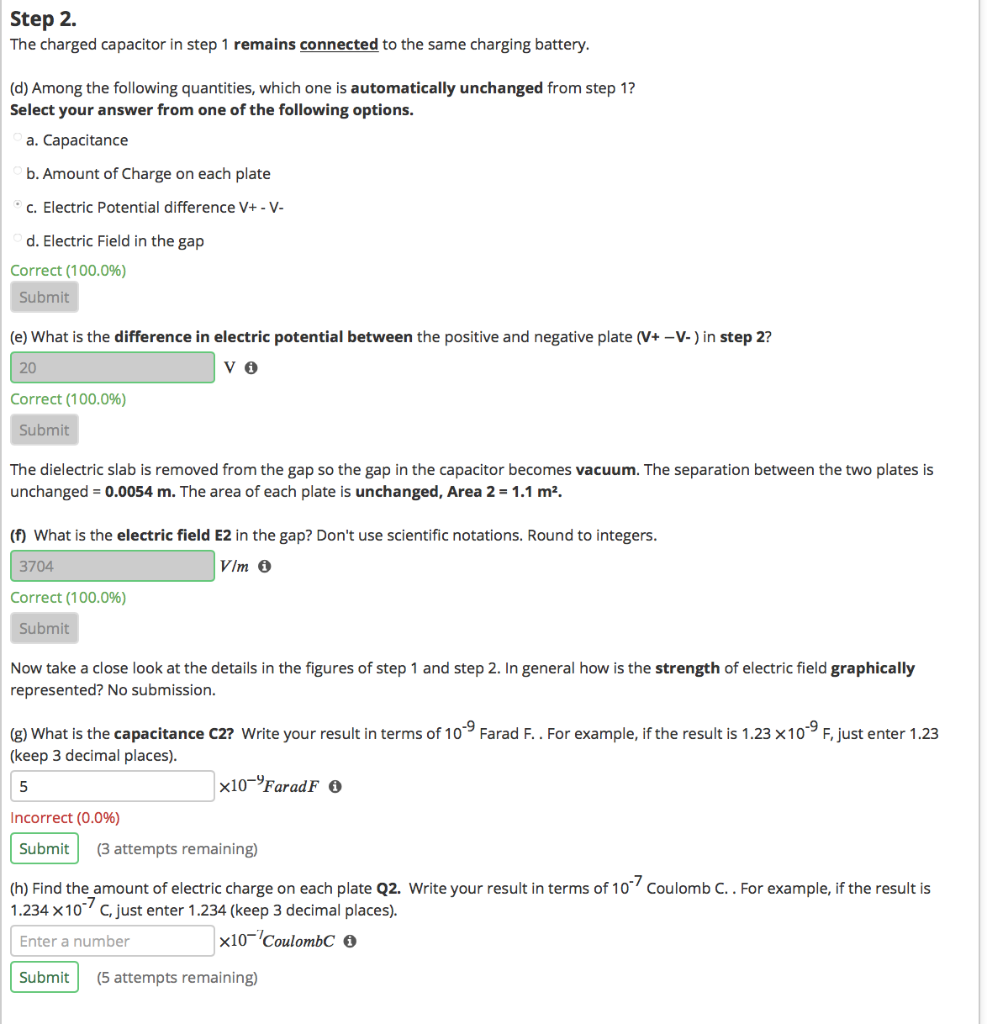 Solved Capacitance 3 Mixed Formulas Capacitors With Di Chegg Com
