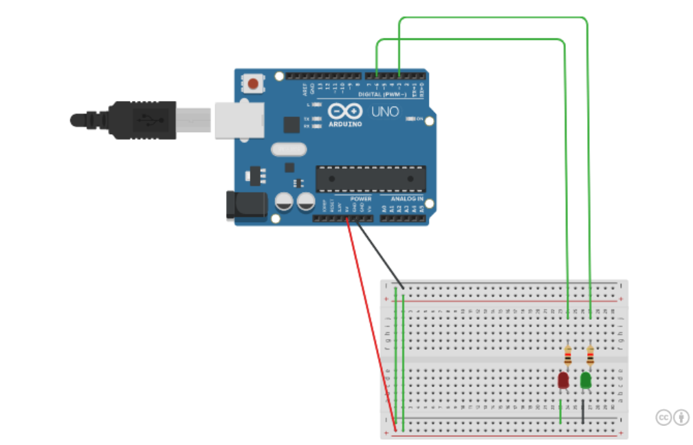 Solved in c programming tinkercad circuit(microcontrol) | Chegg.com