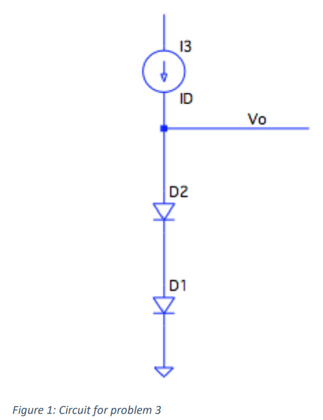 Solved 3. Consider the circuit in Figure 1, two diodes in