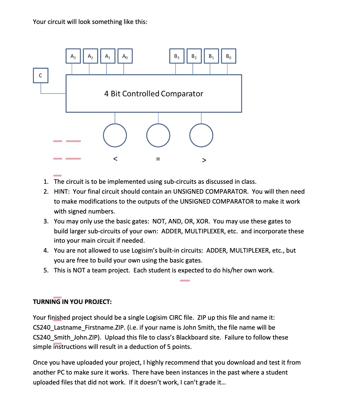 Solved If C=0,A And B Will Be Treated As Unsigned Binary If | Chegg.com