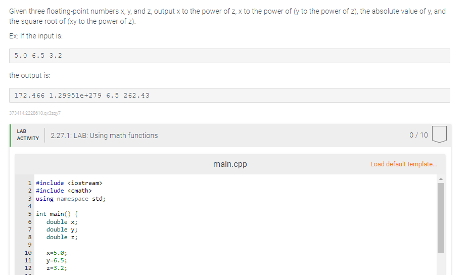 Solved Given three floatingpoint numbers x, y, and z,