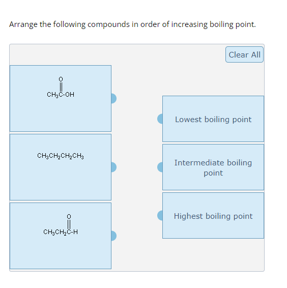 Solved Arrange the following compounds in order of | Chegg.com