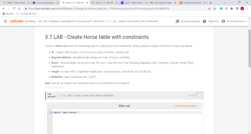 Solved I've tied a few different codes but keep getting the | Chegg.com