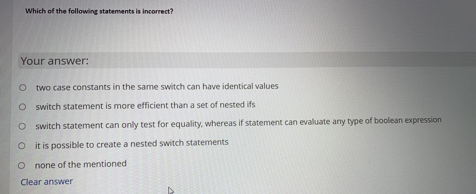 Solved Which Of The Following Statements Is Incorrect? Your | Chegg.com