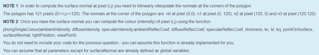 Phong Shading interpolates the surface normal of a | Chegg.com