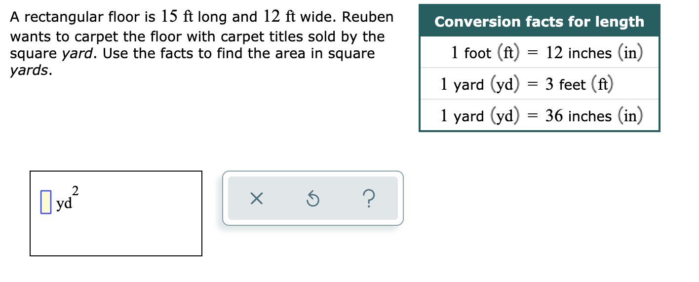 Convert Sq Ft To Yards Of Carpet In Inches