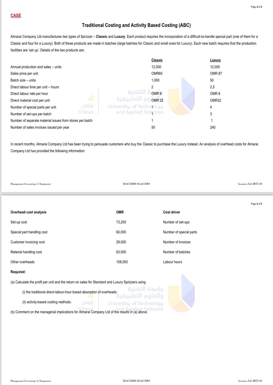 Solved Traditional Costing and Activity Based Costing (ABC) | Chegg.com
