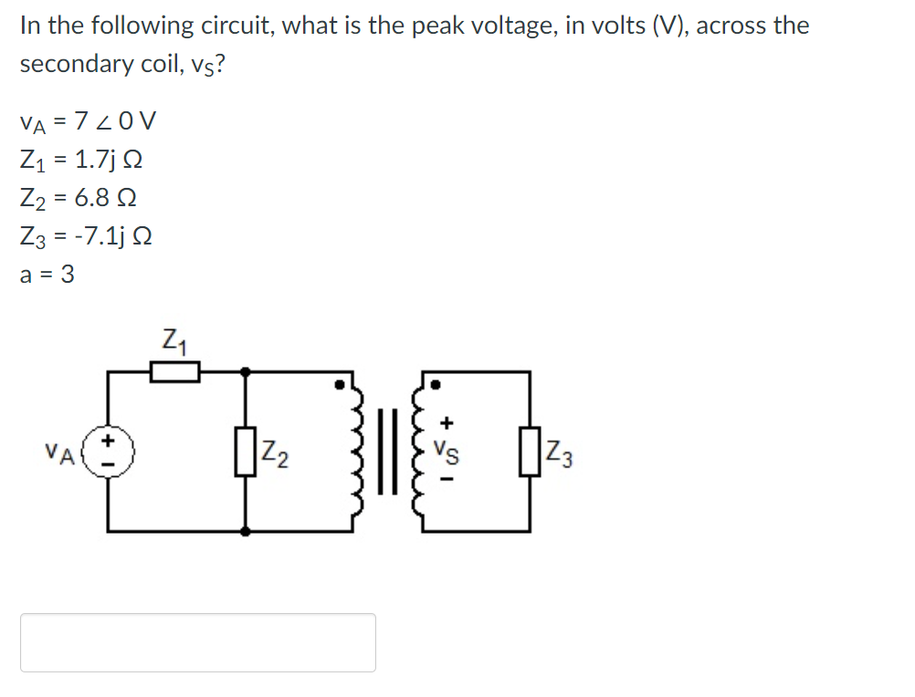 solved-in-the-following-circuit-what-is-the-peak-voltage-chegg