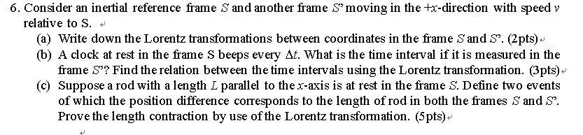 Solved 6. Consider An Inertial Reference Frame S And Another | Chegg ...