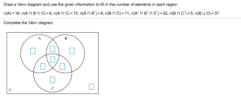 Solved Draw a Venn diagram and use the given information to | Chegg.com