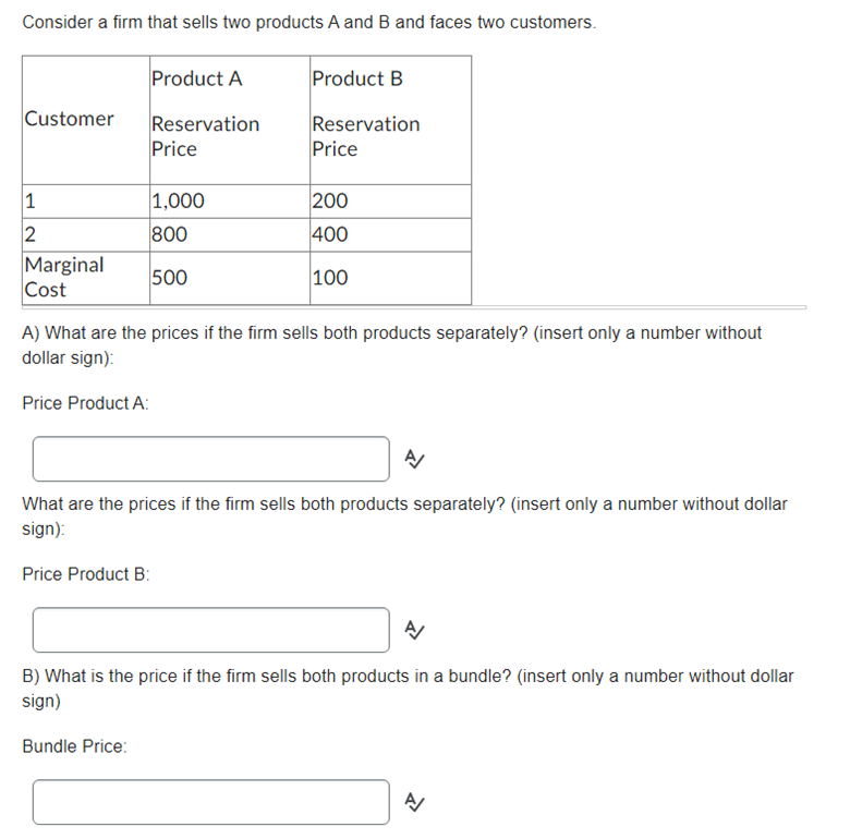 Solved Consider A Firm That Sells Two Products A And B And | Chegg.com