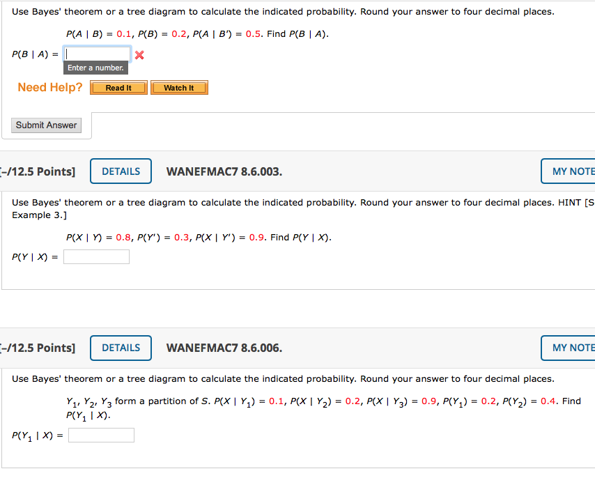 Solved Use Bayes Theorem Or A Tree Diagram To Calculate Chegg Com