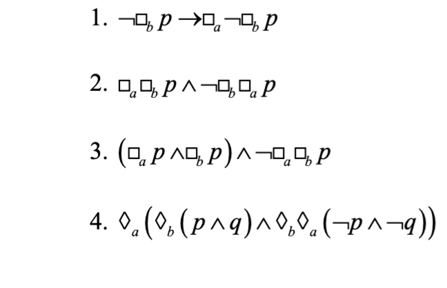 Solved For Each Of The Following Formulas, Give (a) ﻿a Model | Chegg.com