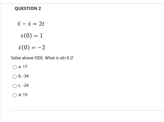 Question 2 I 2t X 0 1 I 0 2 Solve Above Chegg Com