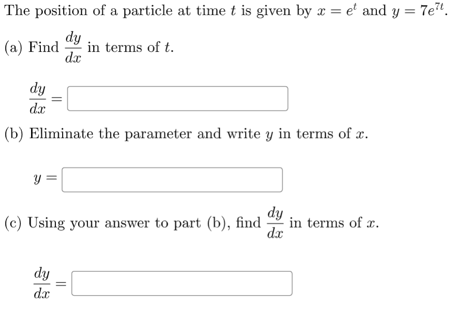 Solved The position of a particle at time t is given by x = | Chegg.com